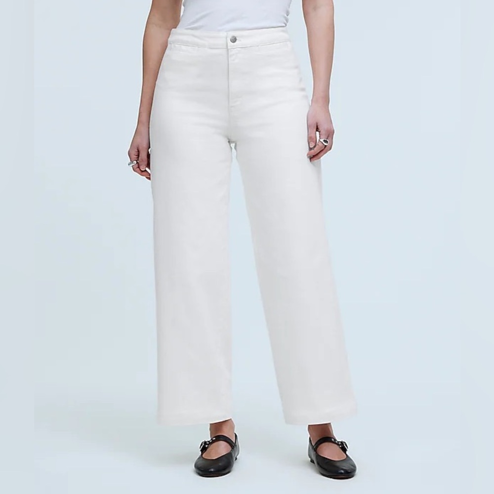 The Curvy Emmett Wide-Leg Jean in Tile White: Welt Pocket Edition Size 29 - NWT